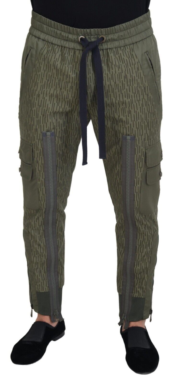 - Elegant Green Cotton Blend Pants