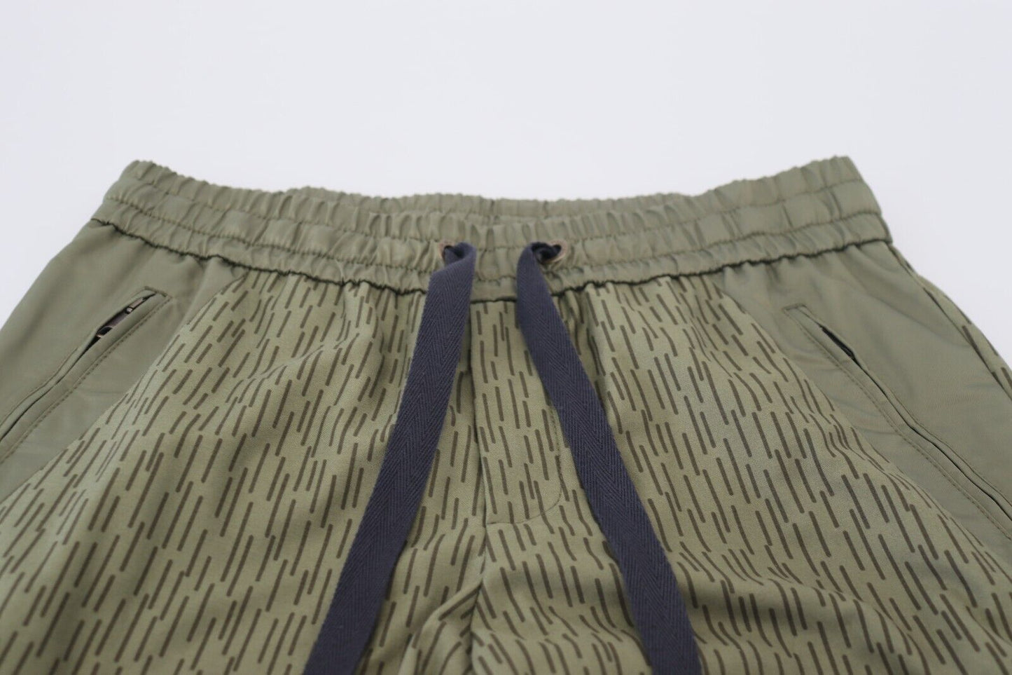 - Elegant Green Cotton Blend Pants