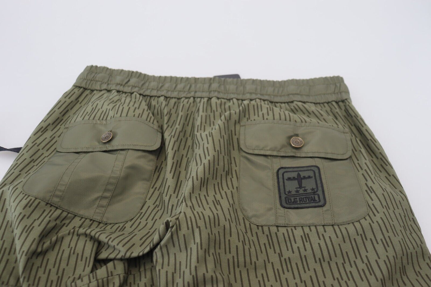 - Elegant Green Cotton Blend Pants