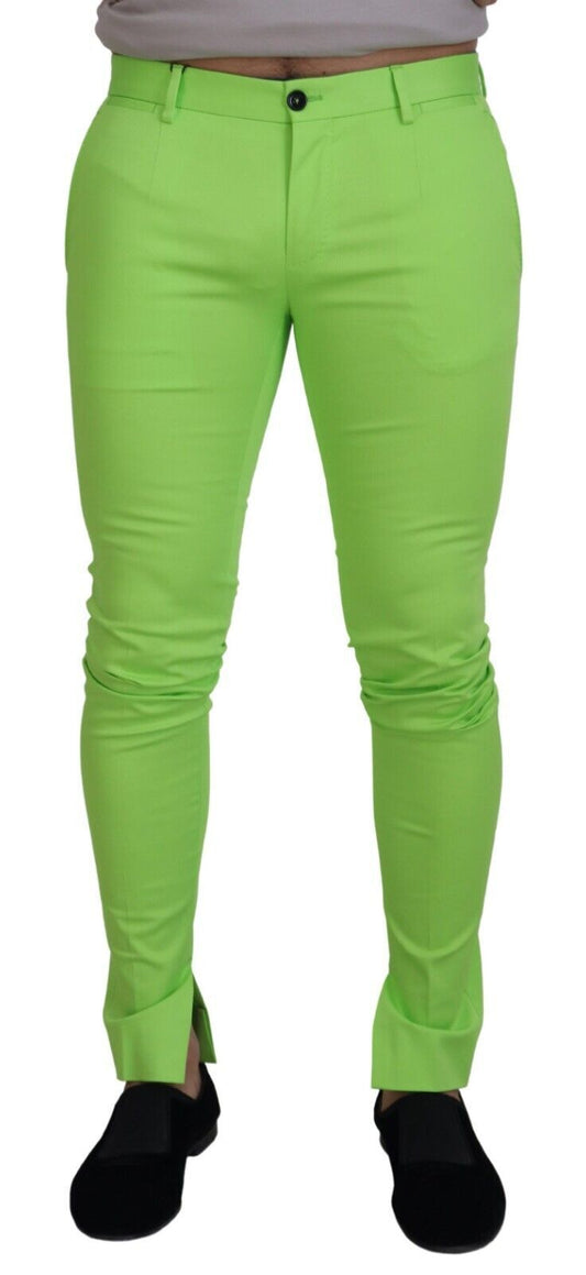 - Elegant Light Green Cotton Chinos