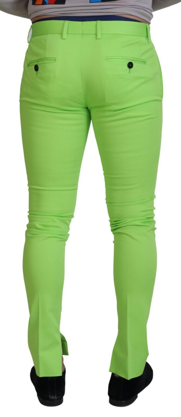 - Elegant Light Green Cotton Chinos