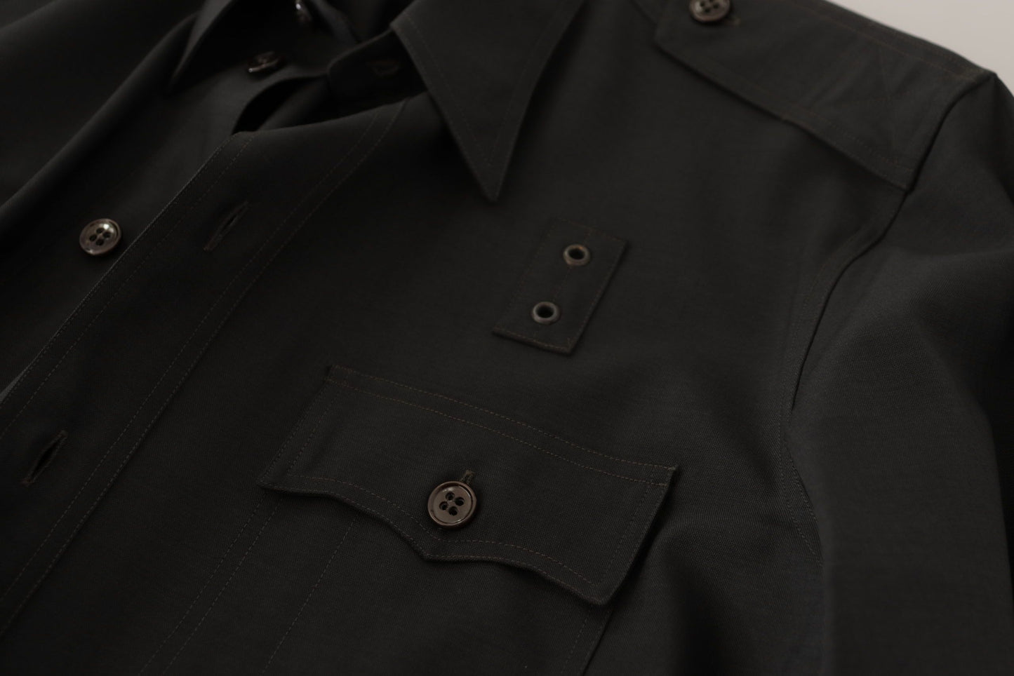 - Elegant Slim Fit Dark Green Cotton Shirt
