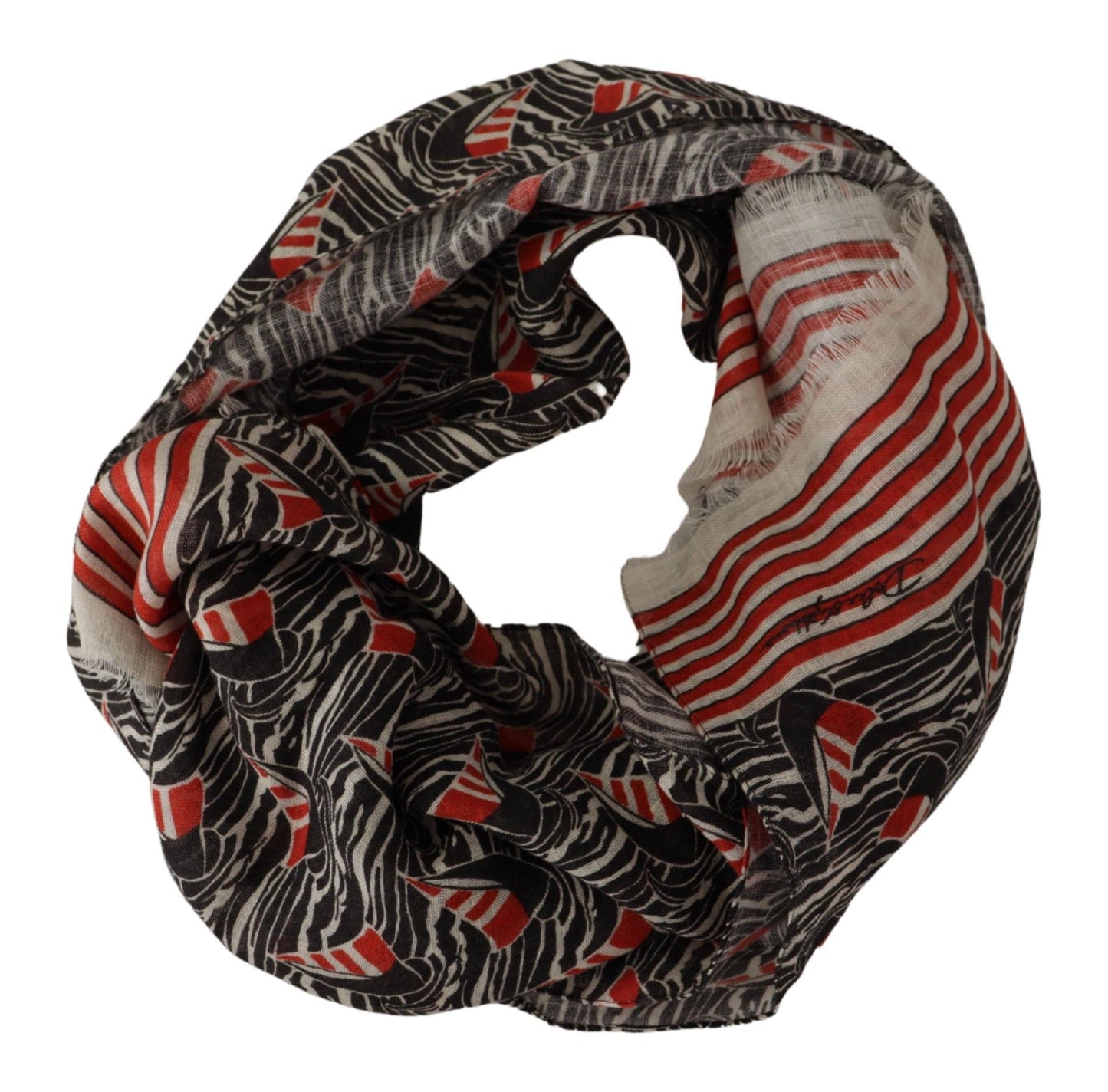 - Elegant Striped Linen Men's Scarf
