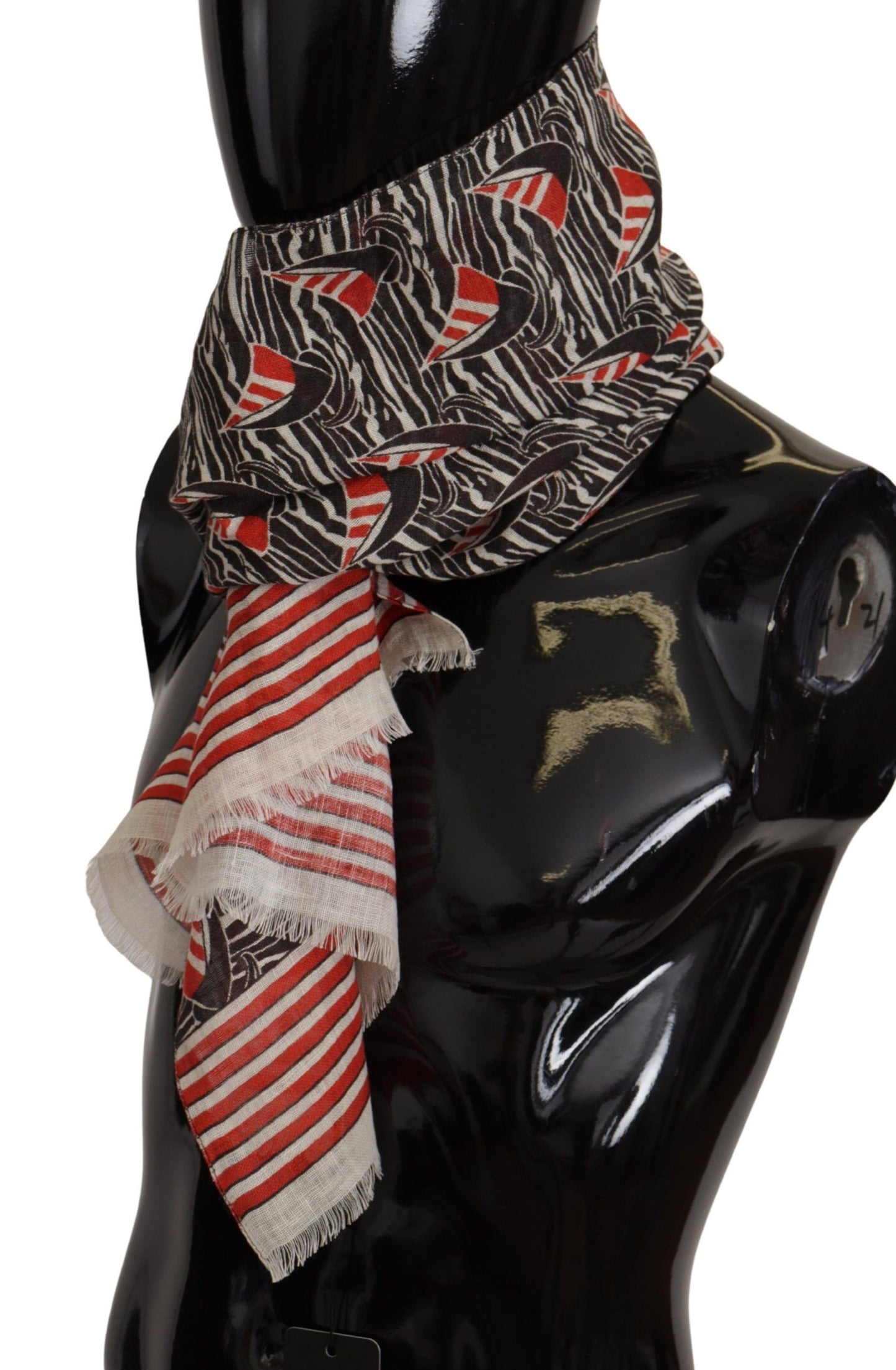 - Elegant Striped Linen Men's Scarf