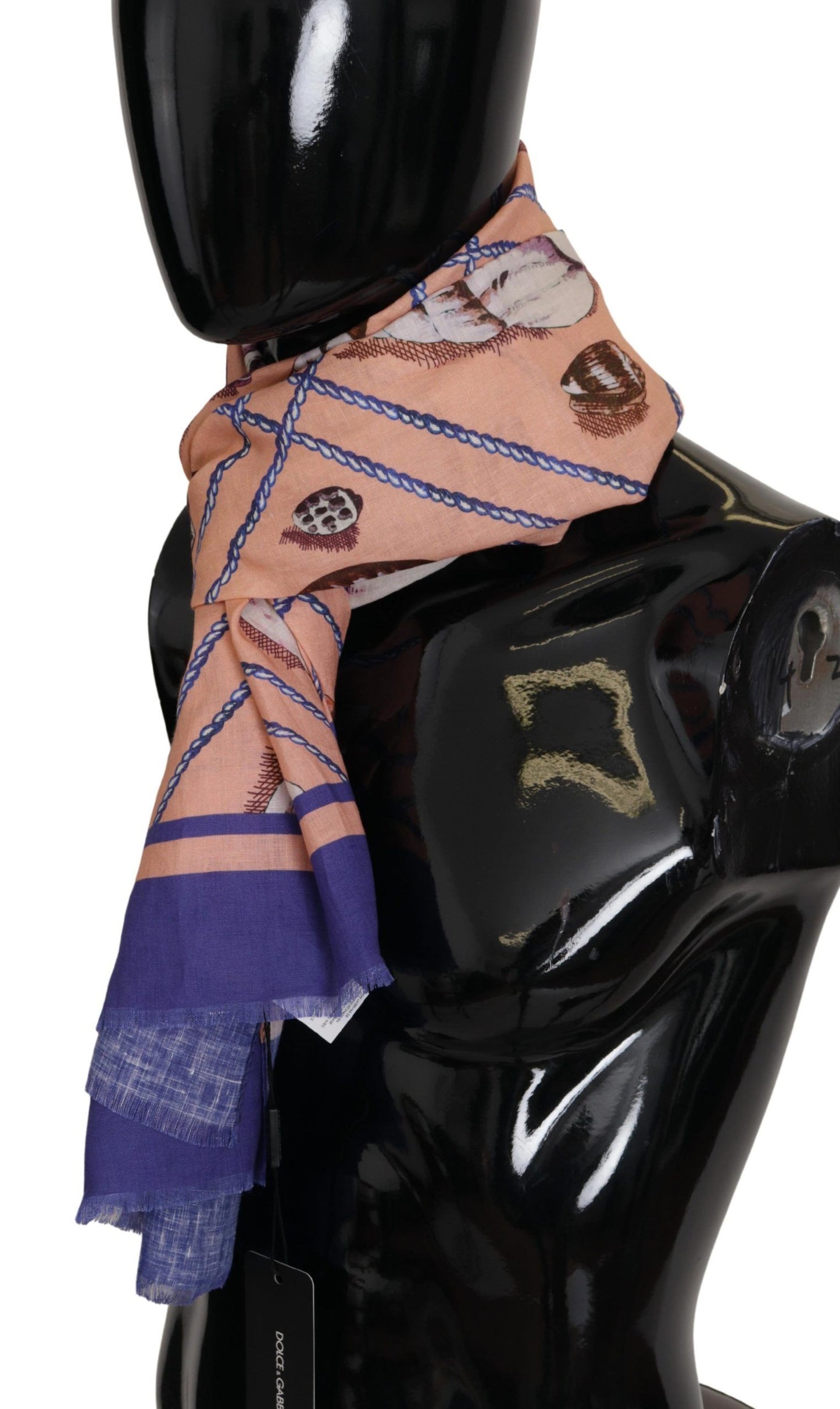 - Multicolor Seashell Linen Scarf for Men