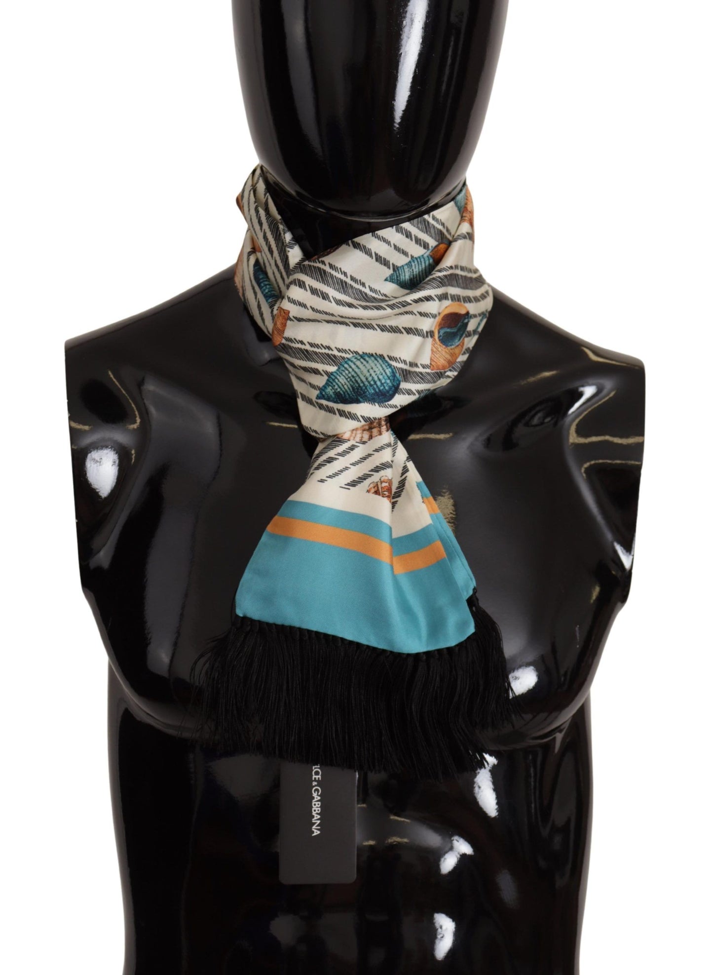 - Multicolor Silk Seashell Printed Scarf