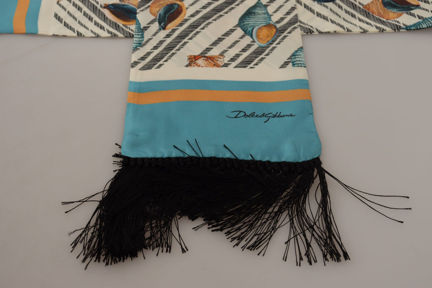 - Multicolor Silk Seashell Printed Scarf