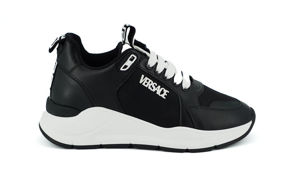 - Elegant Monochrome Leather Sneakers
