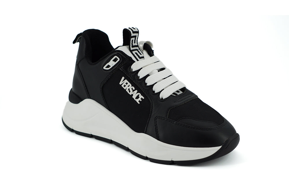 - Elegant Monochrome Leather Sneakers