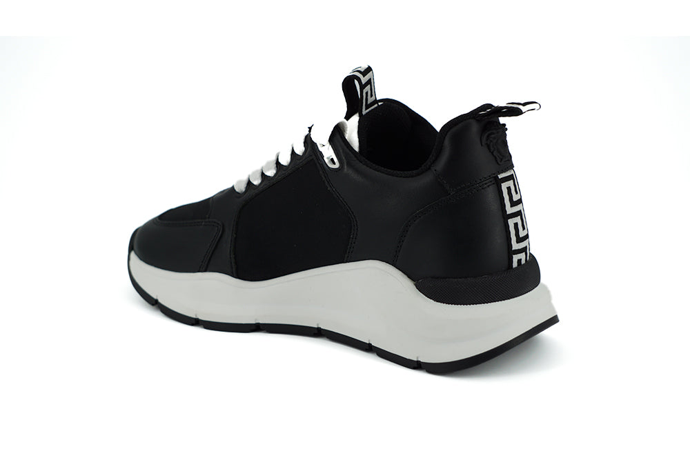 - Elegant Monochrome Leather Sneakers