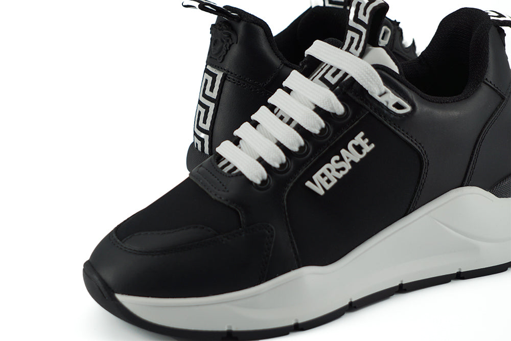 - Elegant Monochrome Leather Sneakers