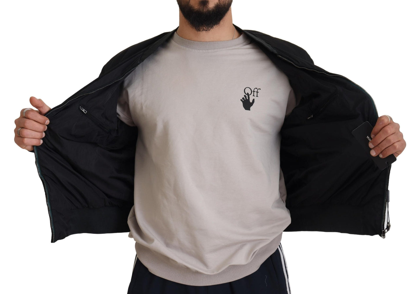 - Elegant Black Bomber Jacket