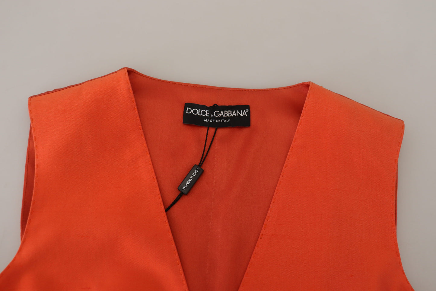 - Elegant Orange Silk Waistcoat