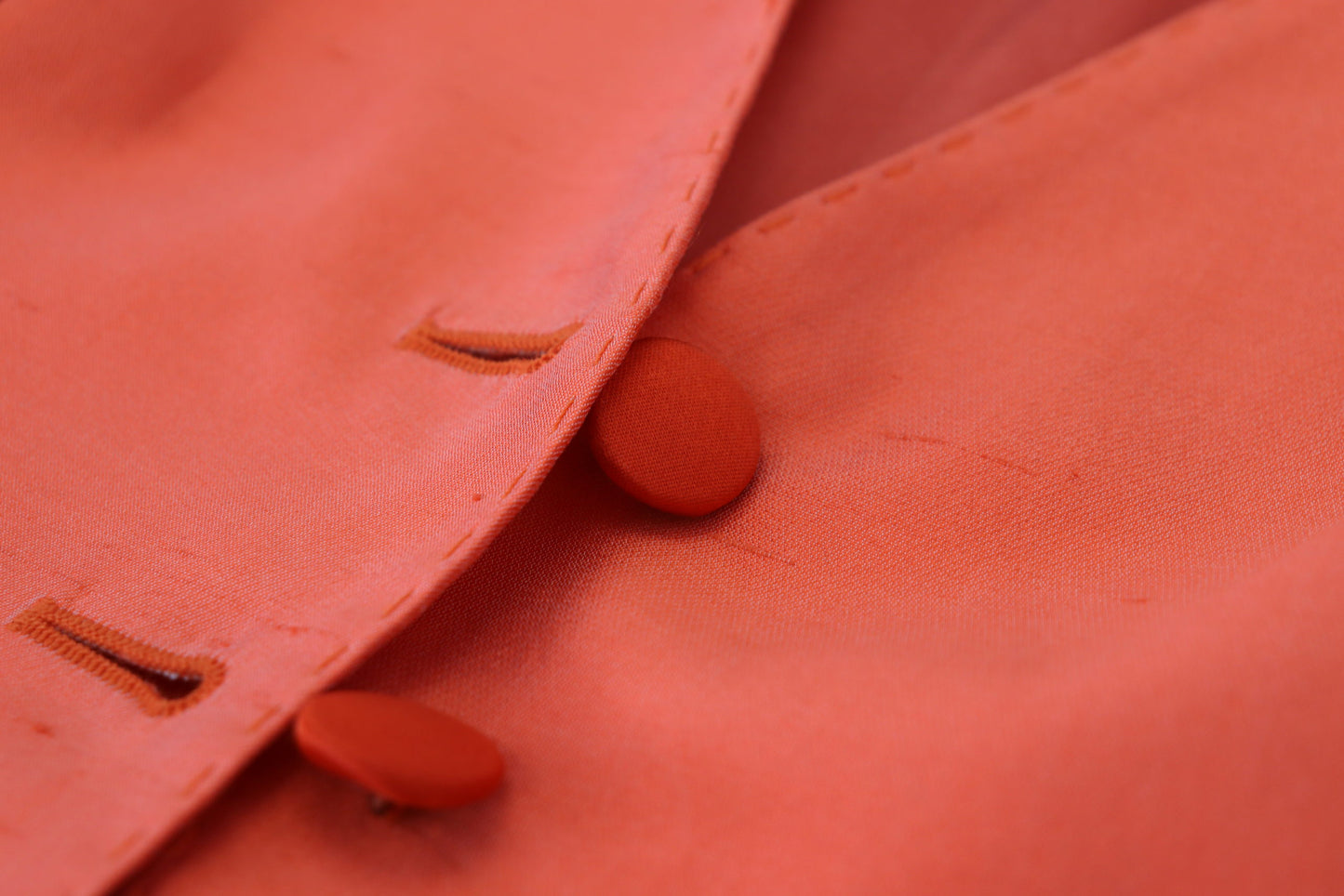 - Elegant Orange Silk Waistcoat