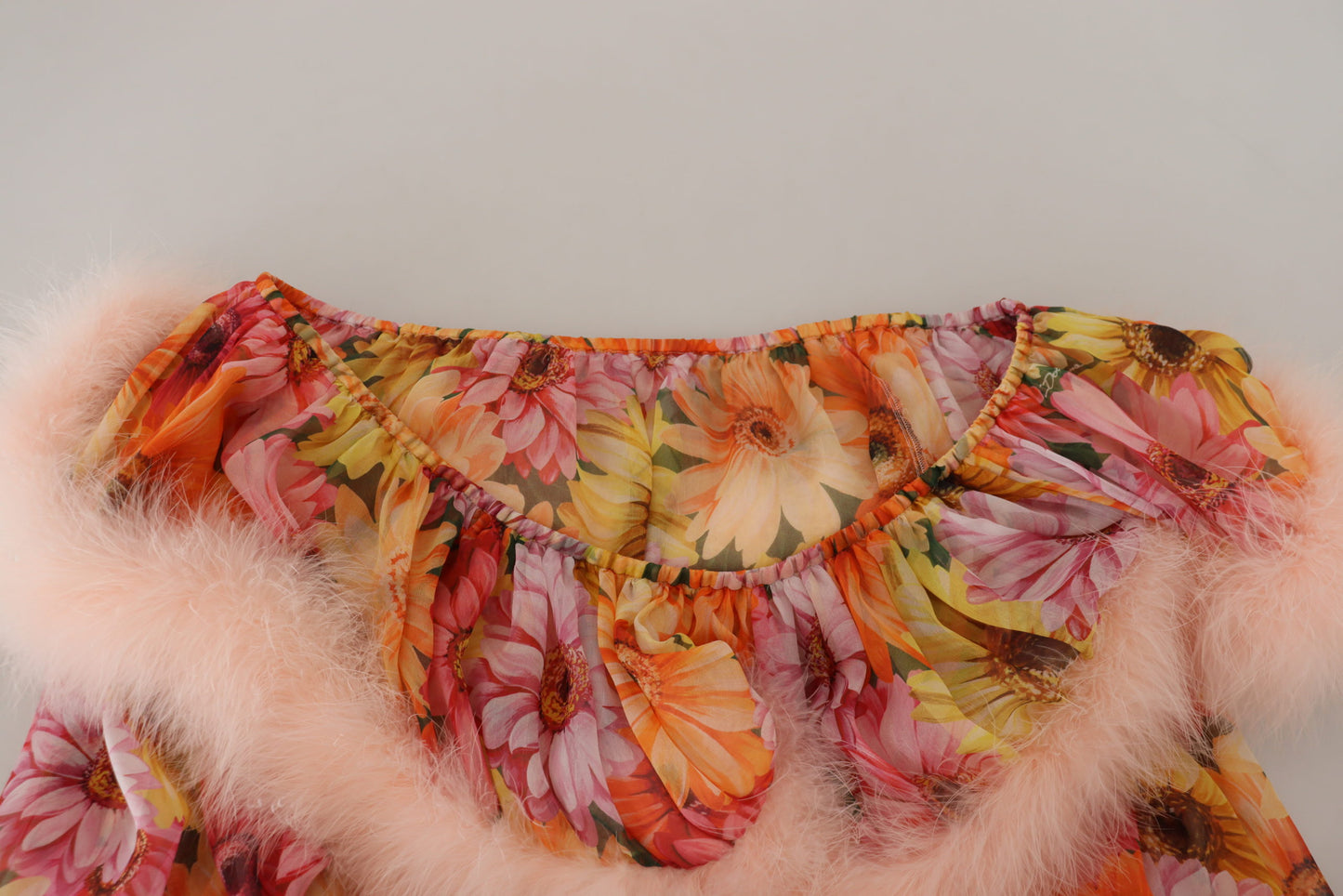 - Elegant Silk Floral Off-Shoulder Blouse