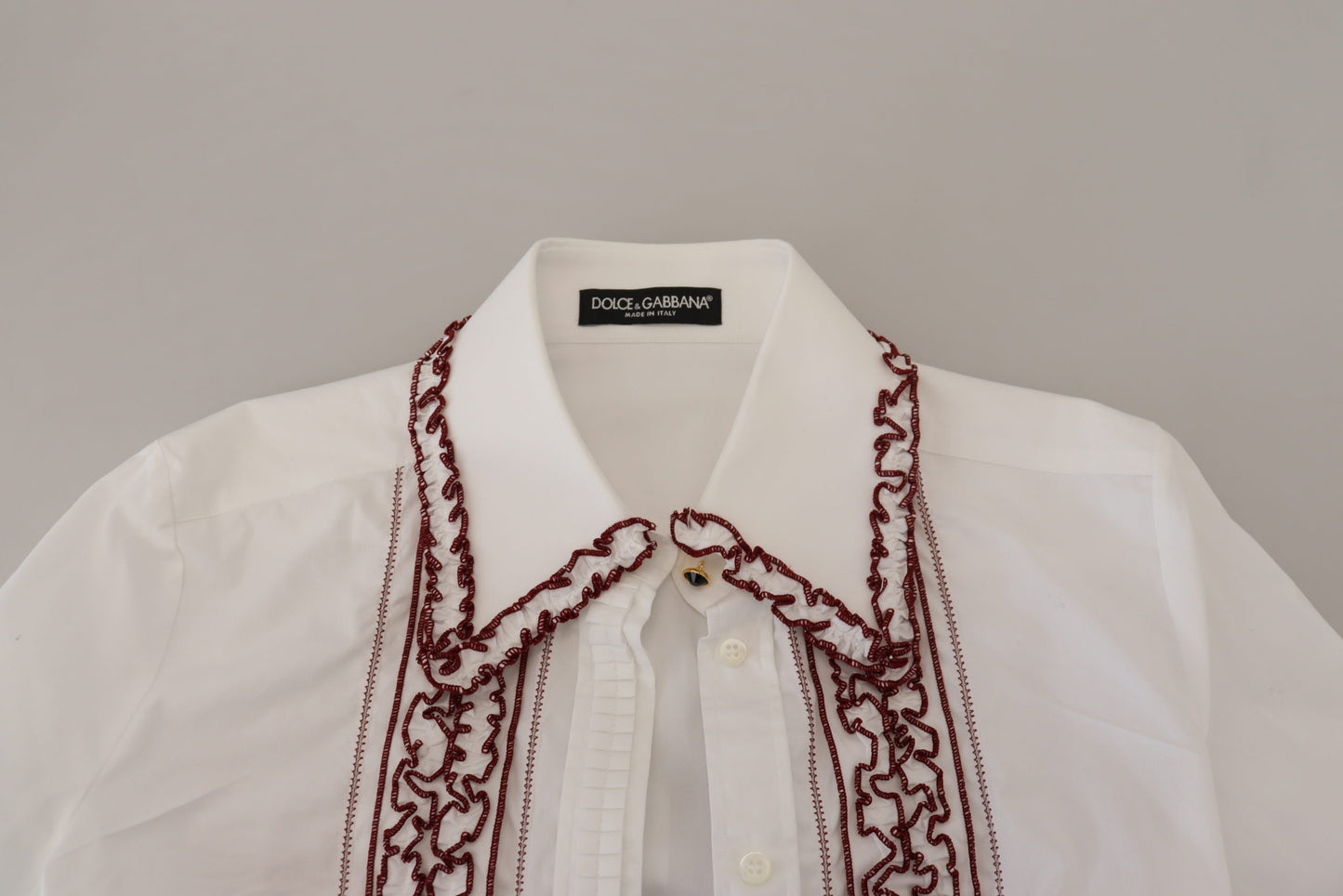 - Elegant White Cotton Polo Top