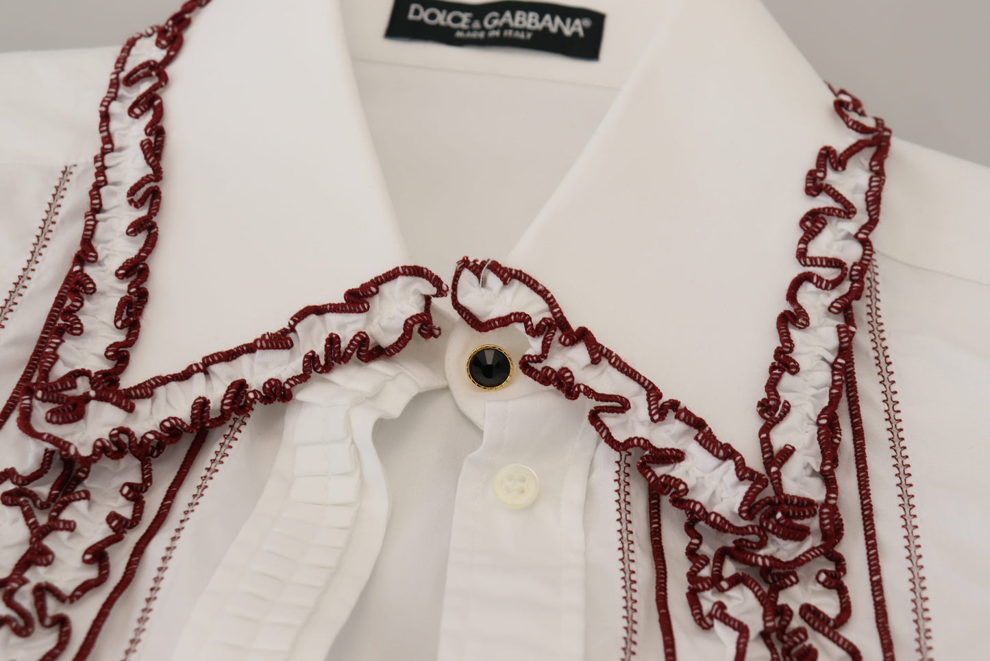 - Elegant White Cotton Polo Top