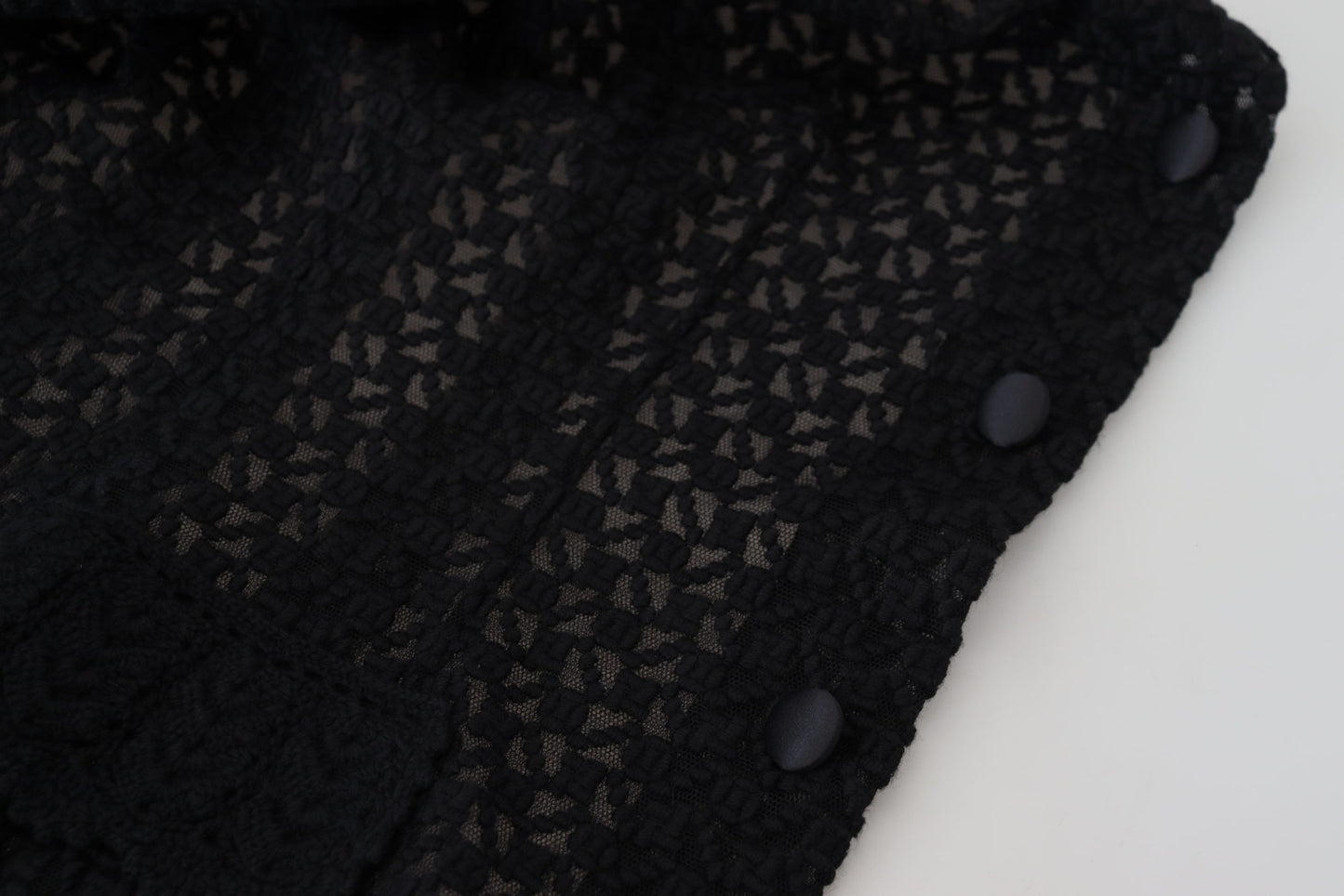 - Elegant Black Wool Blend Button Down Jacket