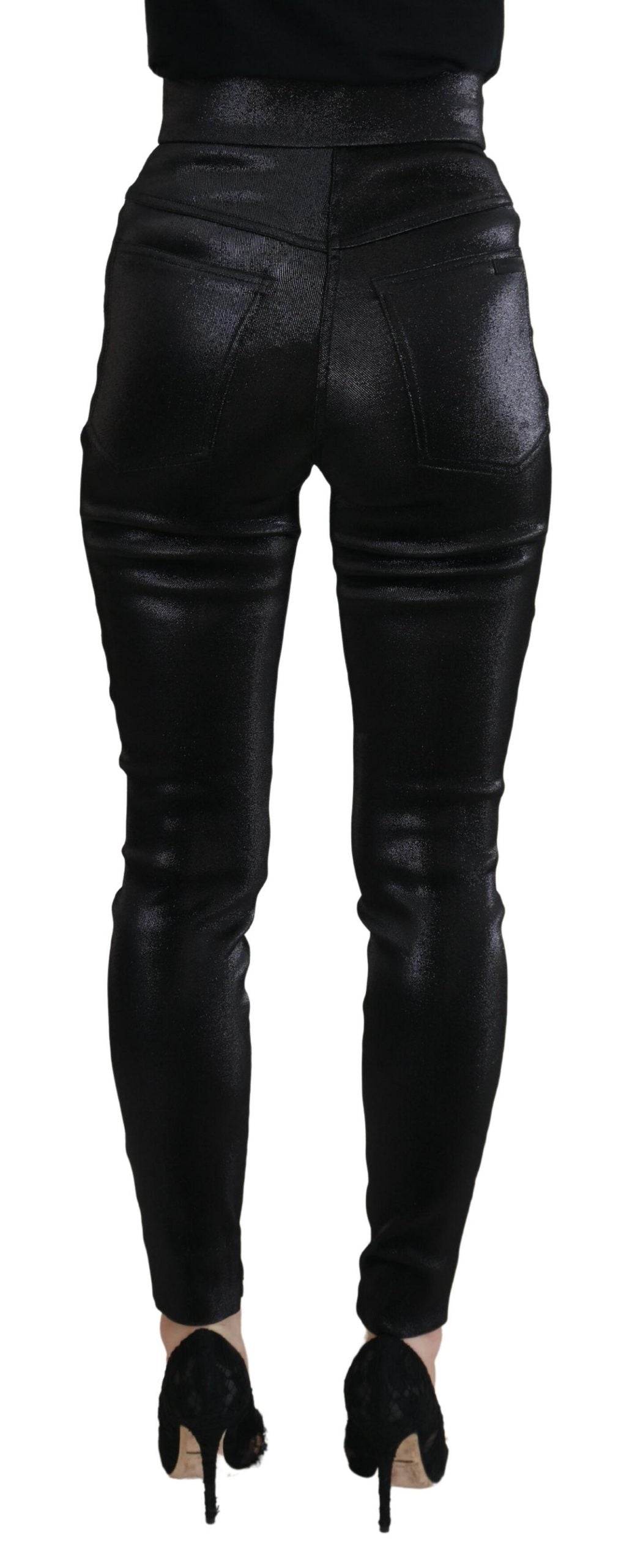 - Elegant Black Denim Pants - Tailored Fit