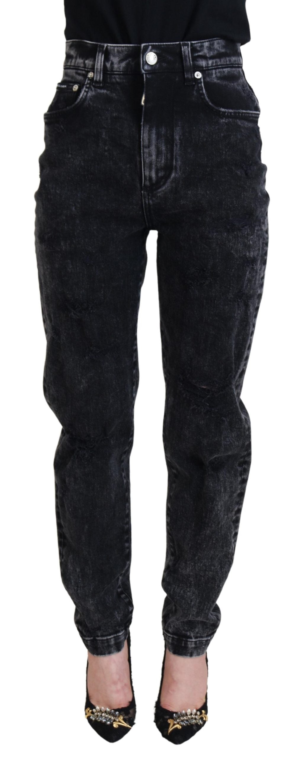 - Elegant Black Denim Pants