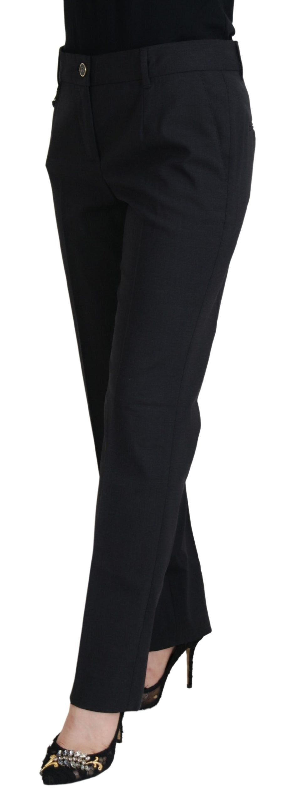 - Chic Grey Wool Blend Pants for Elevated Style