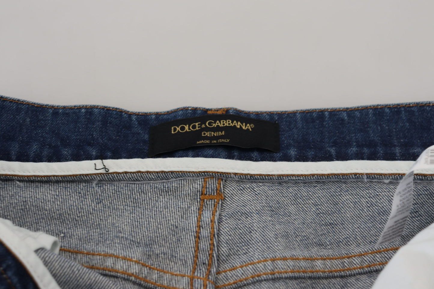- Elegant Blue Denim Pants - Tailored Fit