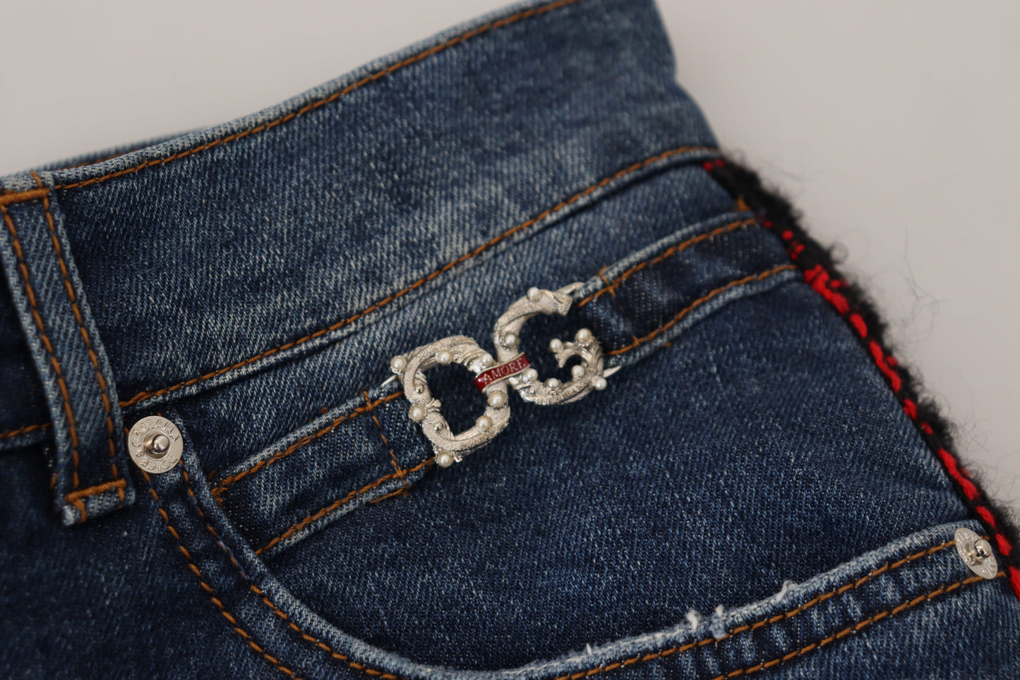 - Elevated Elegance Checkered Back Denim Pants