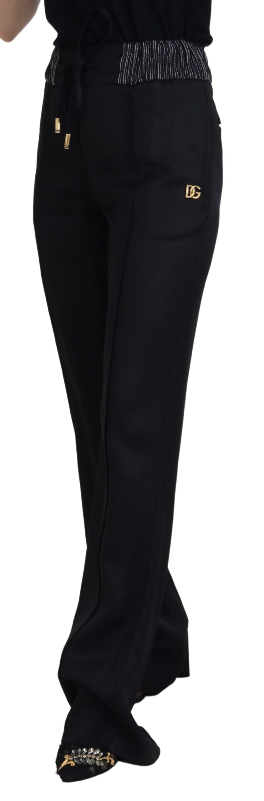 - Elegant Black Cotton Pants