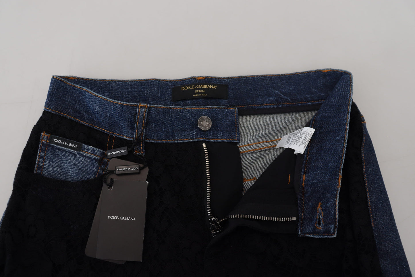 - Elegant Floral Lace Front Denim