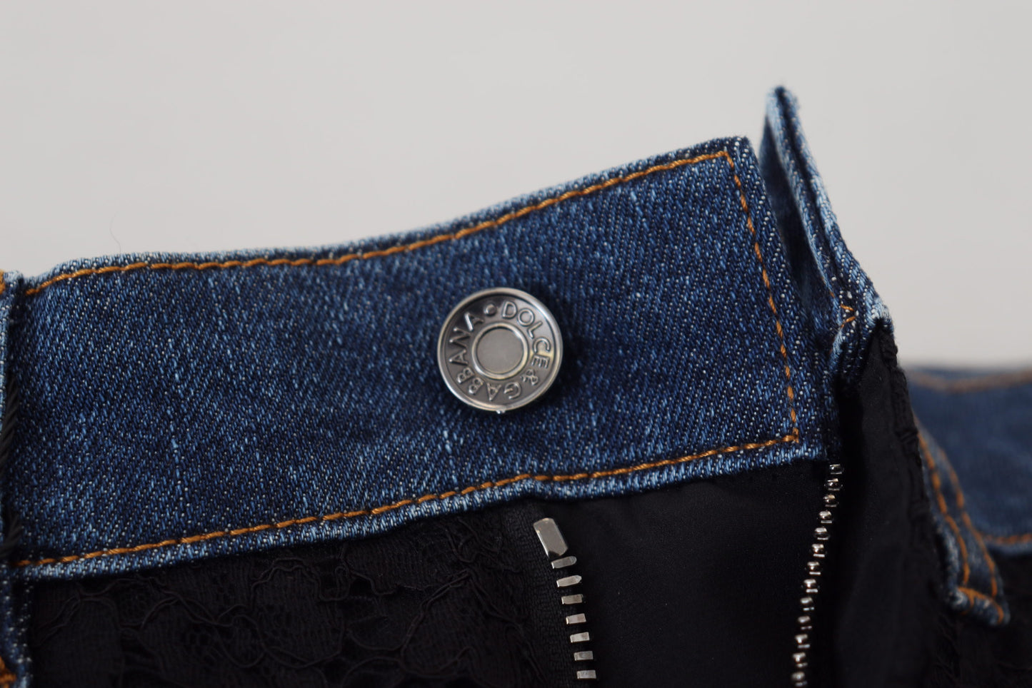 - Elegant Floral Lace Front Denim
