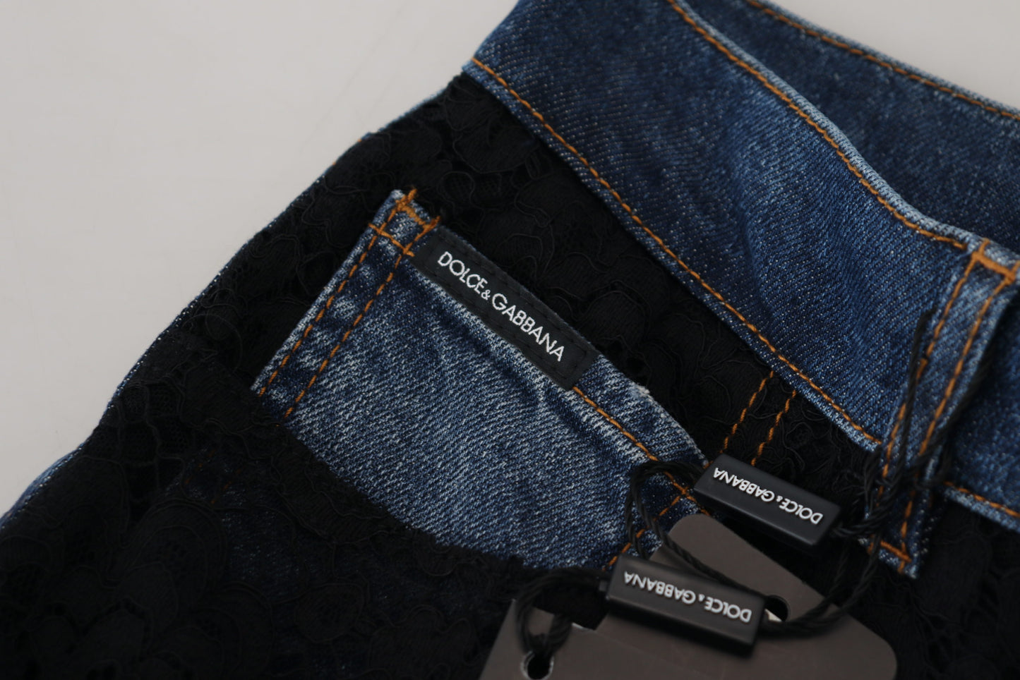 - Elegant Floral Lace Front Denim