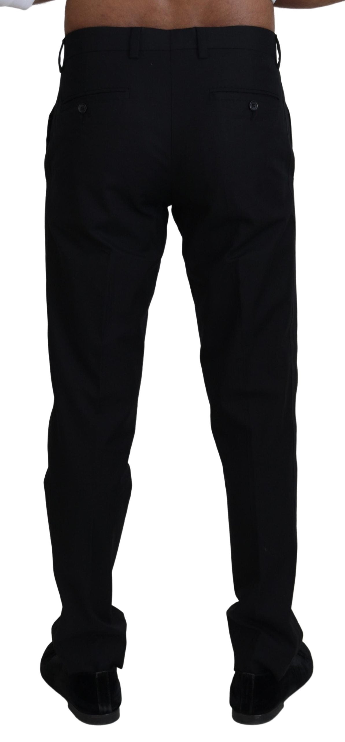 - Elegant Black Cotton Trousers