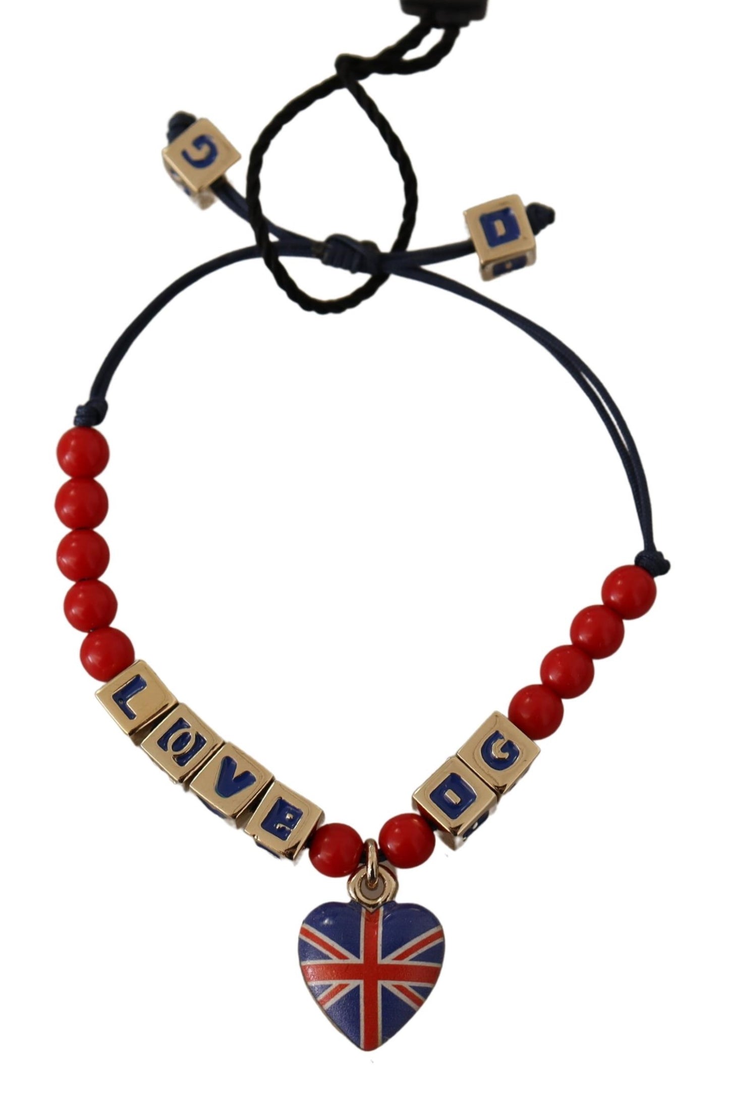 - Elegant Blue, Red Glass & Zama Bracelet