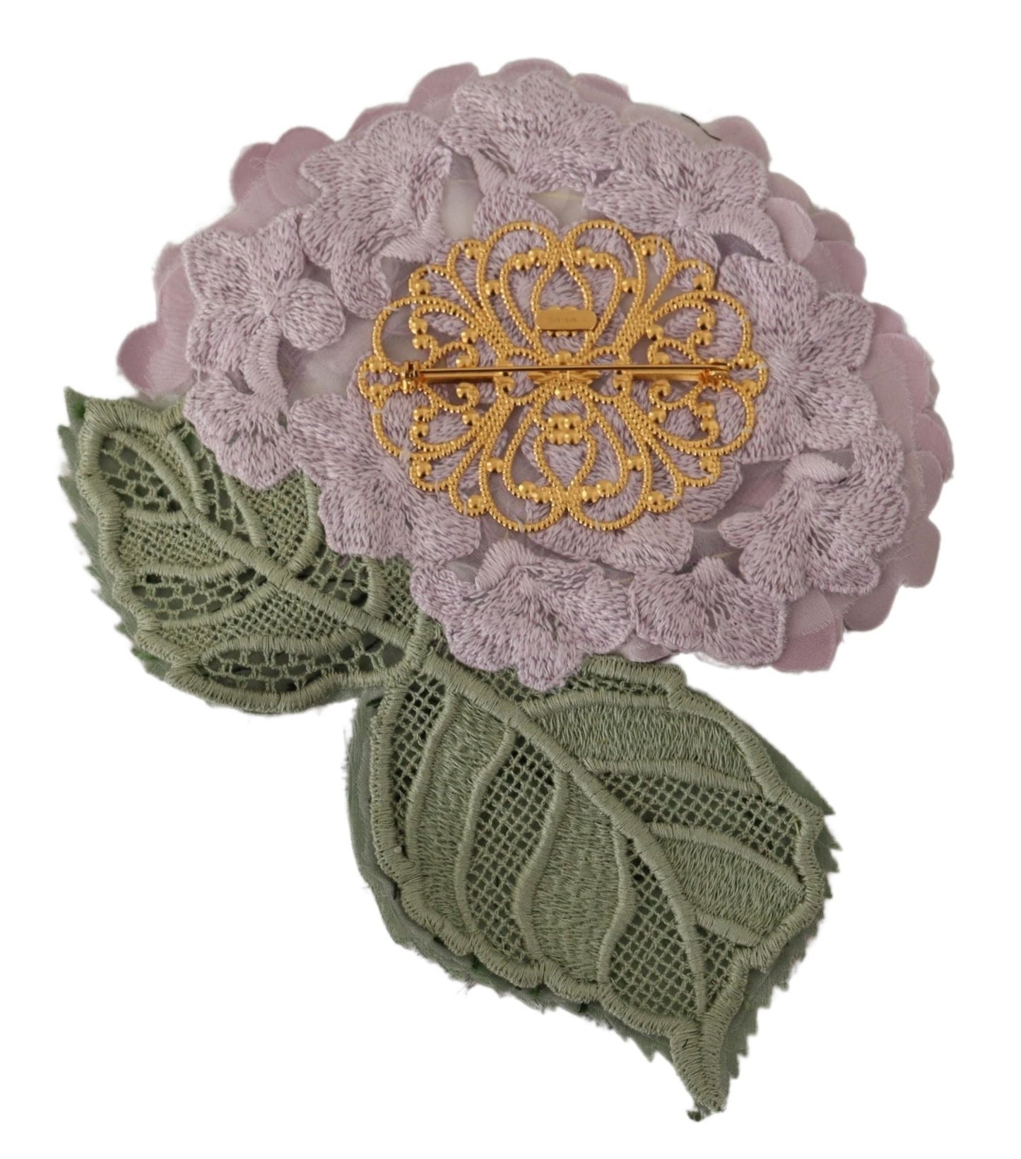 - Elegant Purple Floral Silk Blend Brooch