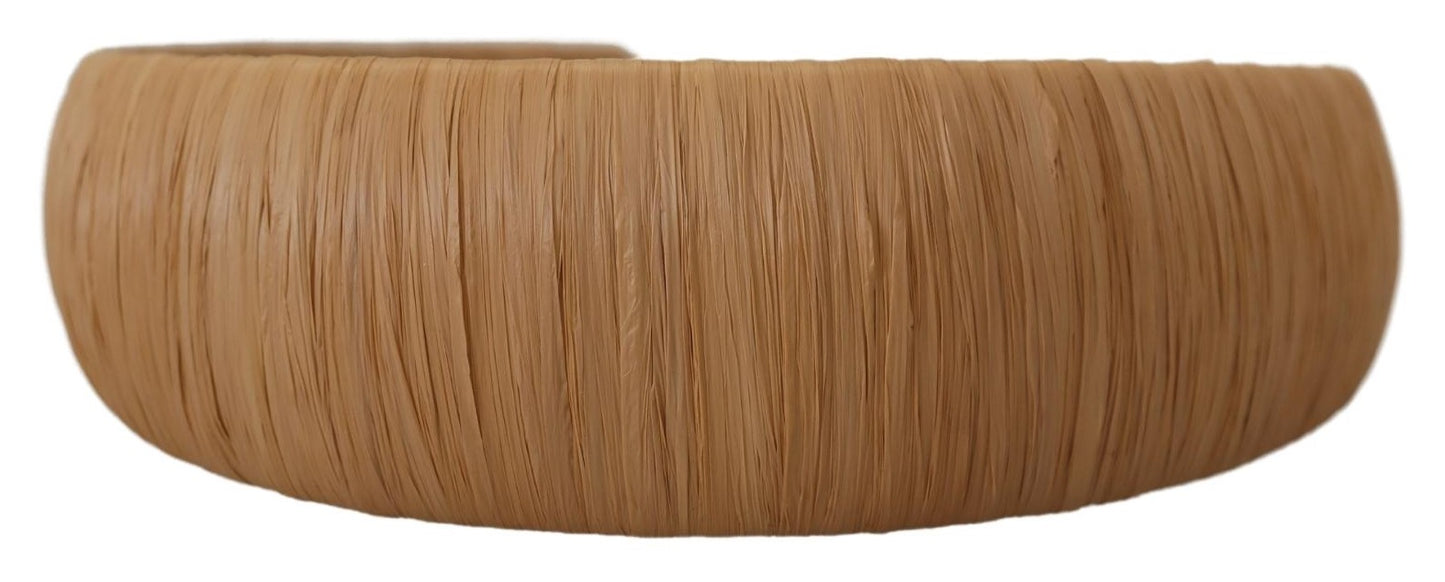 - Exquisite Beige Viscose Diadem Headband
