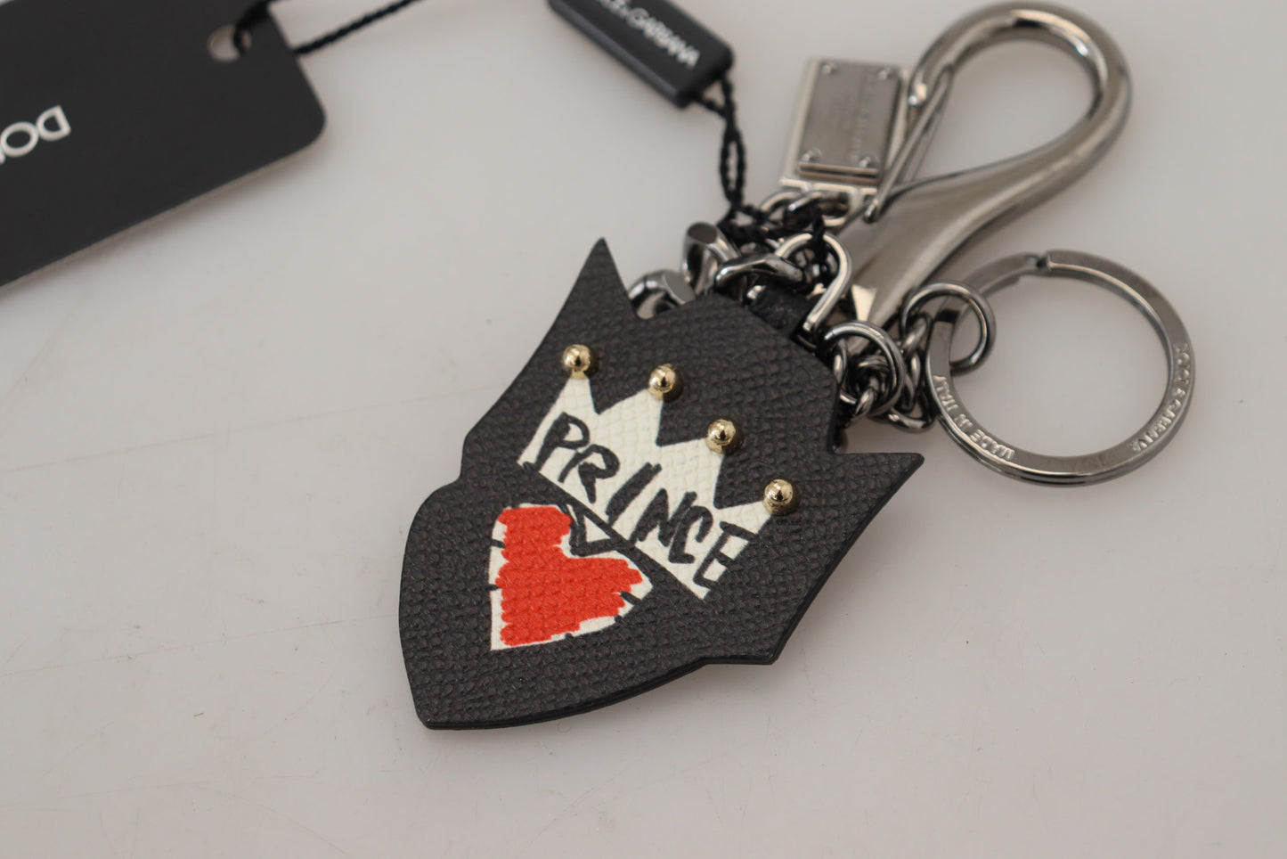 - Elegant Silver and Black Designer Keychain
