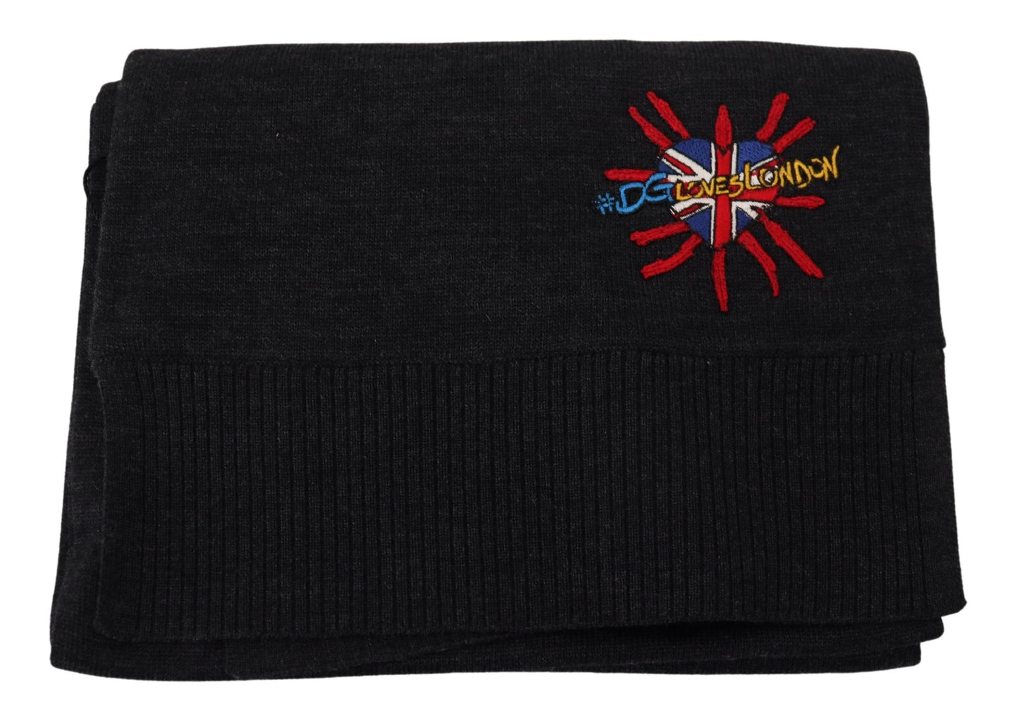 - Elegant Black Wool Scarf Wrap