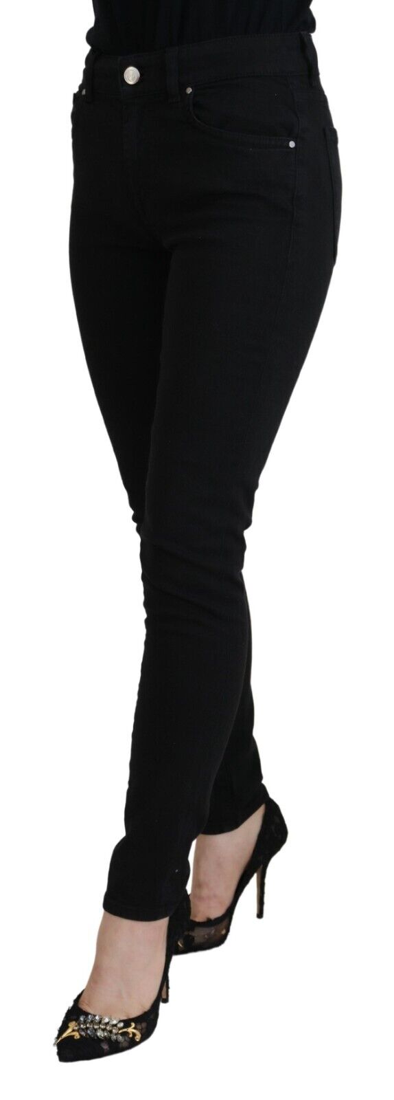 - Elegant Black Denim Pants