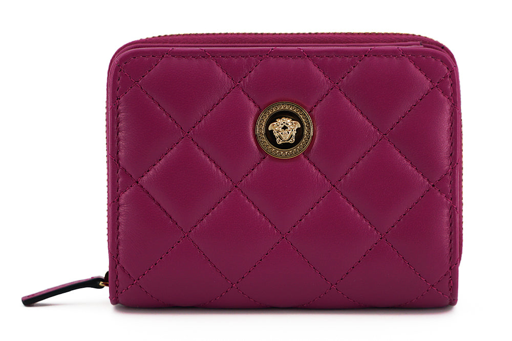 - Elegant Purple Quilted Leather Wallet