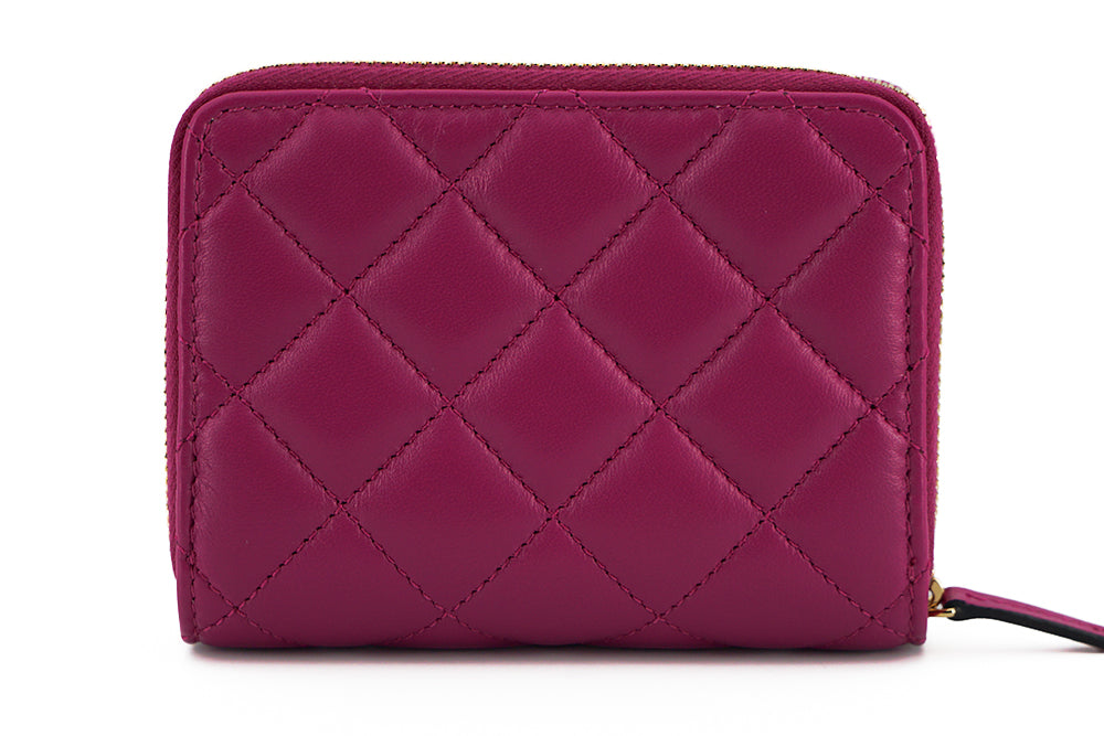 - Elegant Purple Quilted Leather Wallet