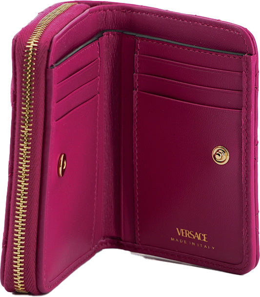 - Elegant Purple Quilted Leather Wallet