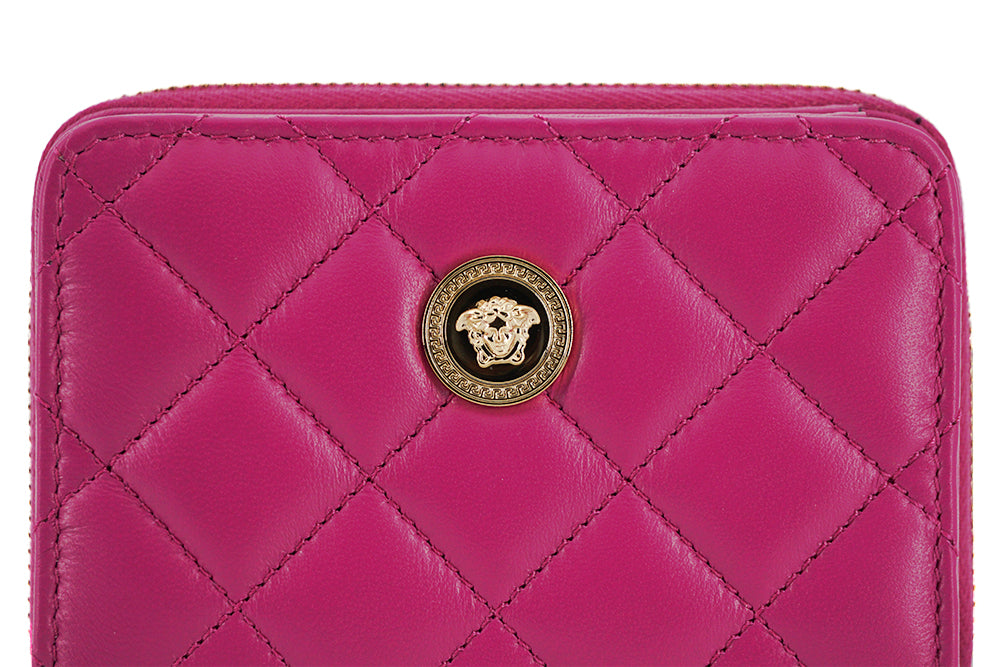 - Elegant Purple Quilted Leather Wallet