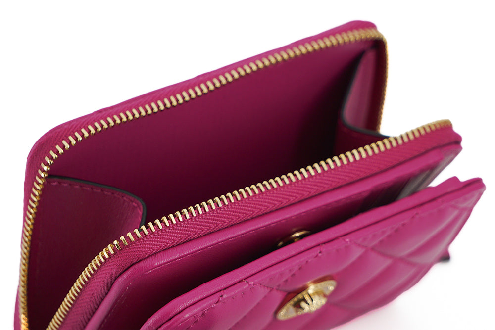 - Elegant Purple Quilted Leather Wallet