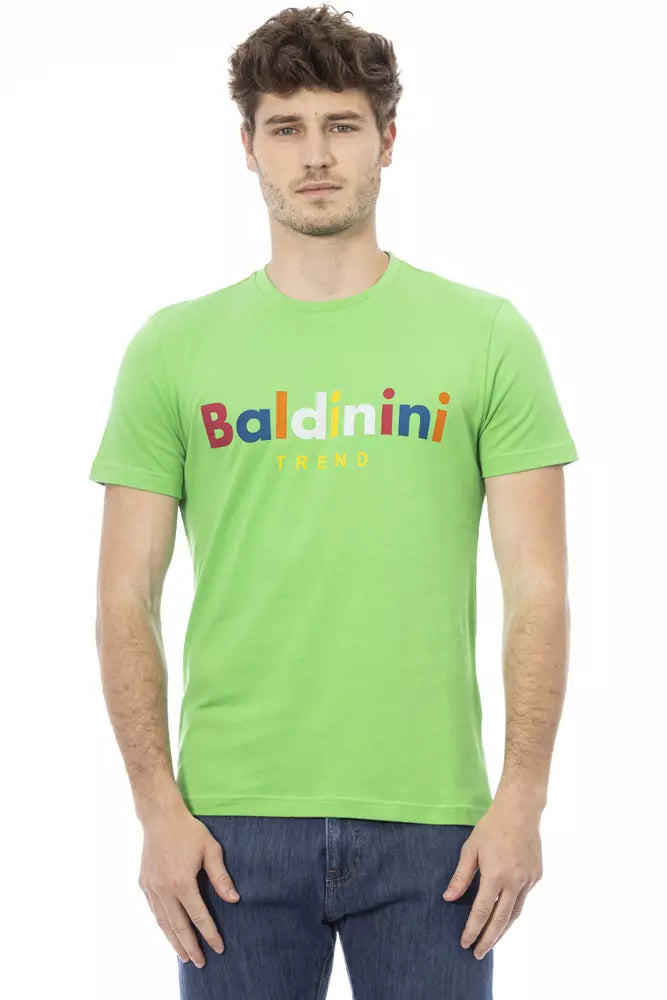 - Green Cotton Men T-Shirt