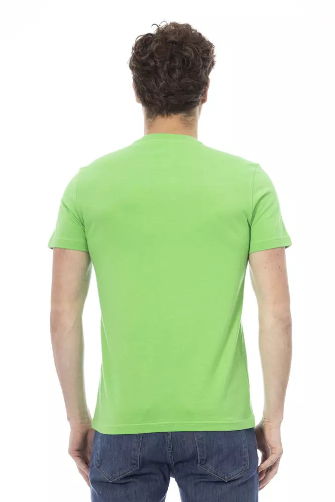 - Green Cotton Men T-Shirt