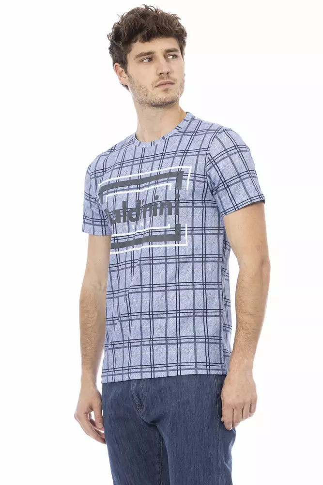 - Light Blue Cotton Men T-Shirt