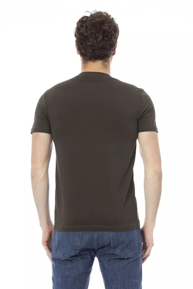 - Green Cotton Men T-Shirt