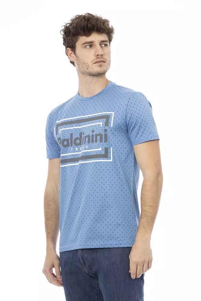 - Light Blue Cotton Men T-Shirt