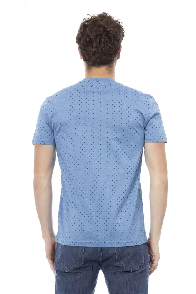 - Light Blue Cotton Men T-Shirt
