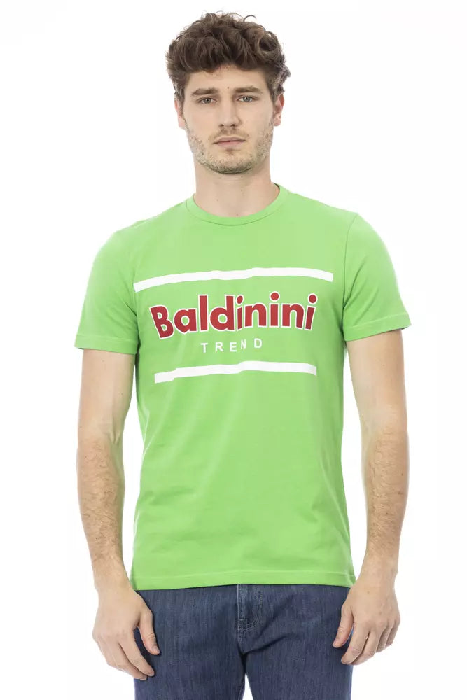- Green Cotton Men T-Shirt